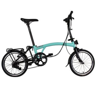 China Steel Folding 3Sixty Bicycle 16 Inch Y-bar S6 Turquoise 6 Speed ​​Bike B75 Rise Bike for sale