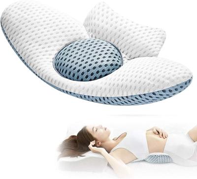 China Therapy Sleep Lumbar Support Pillow 3D Air Mesh Lumbar Pillow Adjustable Height Back Support Pillow for Lower Pain Relief for sale