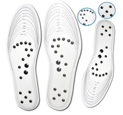 China Leather+felt+magnet TOPFENG Comfortable Foot Massage Magnet Magnetic Acupuncture Insoles For Shoes for sale