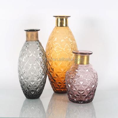 China Classic round glass flower vases for centerpieces wholesale for sale