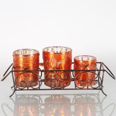 China ECO-frendly Factory Wholesale Custom Glass Jars For Candle Making Round Glass Candle Holder Jar for sale