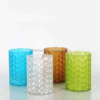 China Home Decoration Cheap Rustic Glass Candle Holders Bulk Supplier for sale