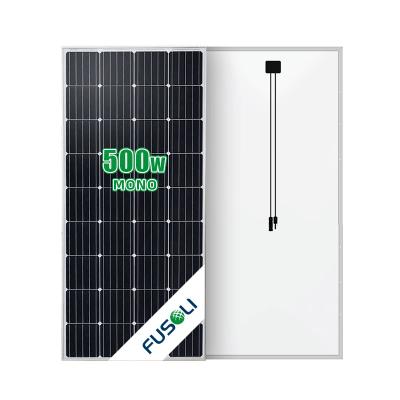 China FUSOLI Power System Solar Panel 500w High Power Module 72 Module 72 Mono Solar Cells 20A 166*166mm Mono 42V 166*166mm Solar Power System for sale