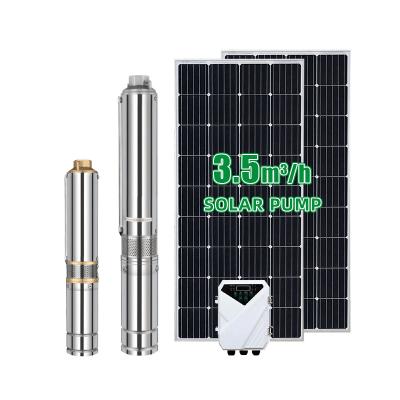 China Water Treatment Solar Pump System 24V 48V 72V 110V 2m Cable 3DPC 3