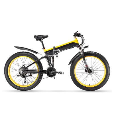 China Hot Sale 6061 Aluminum Alloy Folding E-bike E-Bike For Adults 1000W 55Mile Long Range Fat Tire Electric Bike for sale