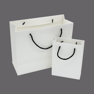 China Wholesale Custom LOGO Materials RTS Recycled White Environmentally Friendly High-grade Portable Paper Bag Gift Bag Thick Shopping Bag for sale