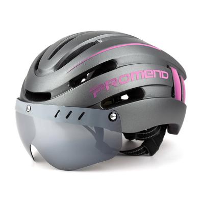 China Helmet Light Rechargeable Bicycle Helmet With Led Light USB Mountain Road Bike Accessories Rechargeable Helmet for sale