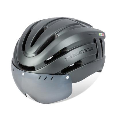 China Promend Mountain Road Smart Bike Rechargeable Light Helmet USB Rechargeable Bicycle Helmet With LED Light for sale