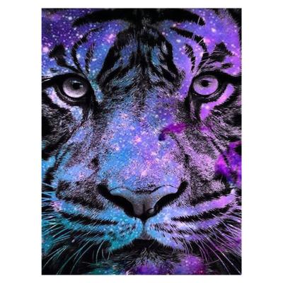 China Easy 3d oil painting on canvas tiger wall art 3d full drill diamond painting for sale