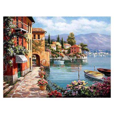 China Easy Wall Art Home Decor Oil Paintings On Canvas Seascape Diamond Painting Wholesale for sale