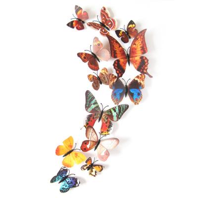 China Easy Colorful 3d Butterflies Wall Stickers Kids Removable PVC Sticker for sale