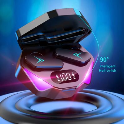 China High protective digital display BT5.0 breathing light led glowing wireless earbuds earphone gam earbuds earphone for sale