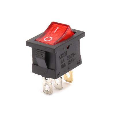 China Sale KCD1 Low Price Automotive Car On-Off Dash Square Rocker Switch With Lamp for sale