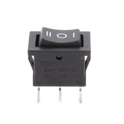 China KCD1 Three Ways ON-OFF Swing Position 3 Terminal Pin On Off On Switch SPDT 6A 250V Rocker Switch for sale