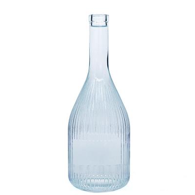 China Super Good Quality 1000ml 750ml 500ml Beverage Glass Bottle Flint Glass Bottle Brandy Glass Bottle for sale