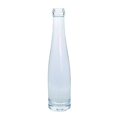 China Beverage 250ml Small Capacity Slim Tall Square Glass Wine Bottle For Spirits for sale