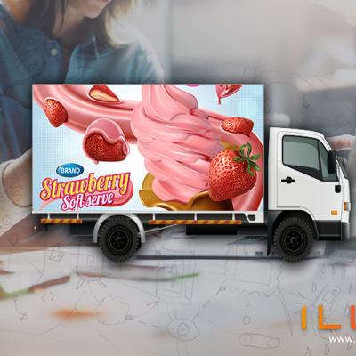 China P6 mobile truck full color led led mobile advertising LED advertise bilboards screen truck outdoor 960*960mm for sale