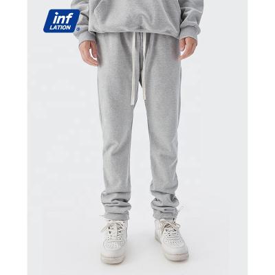 China Wholesale Hearyweight 460Gsm Terry Wide Legs QUICK DRY 100% French Cotton Stacked Sweatpants for sale