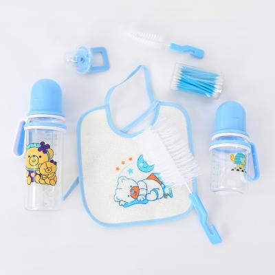 China Factory Supply YX-BB-03 BPA Free 7pcs Direct Silicone Baby Bottle Gift Set Baby Feeding Bottle Set Baby Bottle Set for sale