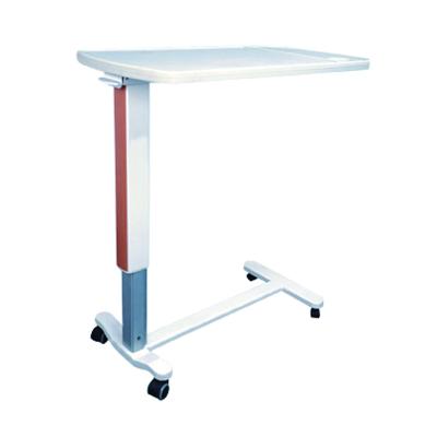 China Height Adjustale YXG-01 Durable Movable Wooden Hospital Furniture Medical Adjustable OverBed Table With Casters for sale