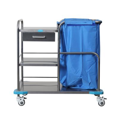 China New Luxury Practical Hosptial Stainless Steel Dirt Storage Car Hospital Hotel Nursing Home Nursing Cart Nursing YXG-33-01 for sale