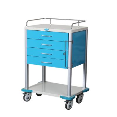 China YXG-26-2 Customizable Hosptial Plant Trolley Carbon Steel Hospital Treatment Medical Nursing Cart Handsome for sale