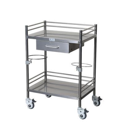 China Single Hosptial YXG-29 Stainless Steel Hospital Drugs Clinical Medical Treatment Cart Emergency Department Trolley for sale