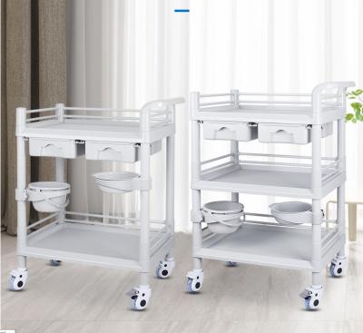 China 54*37*84cm Medicine Trolley YXG-01 Hospital Treatment Hand Push Tool Trolley Small Change Instrument Trolley Silent Beauty Trolley for sale