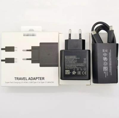 China Mobile phone same quality original EU plug 45w fast charger with usb c cable assembly 5g kit for Samsung for sale