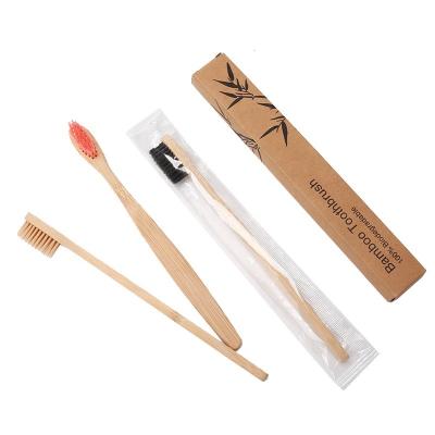 China Wholesale 100% Natural Bamboo Soft Bristle Natural Bamboo Soft Adult Wooden Toothbrush Charcoal Custom Logo for sale