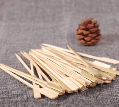 China Easily Cleaned Bamboo Skewer BBQ Stick Teppo Flat Bamboo BBQ Skewer Skewer for sale