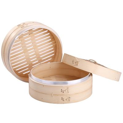 China Sustainable Pure Natural Bamboo Chinese Bamboo Different Size Handmade Bamboo Steamer Basket for sale