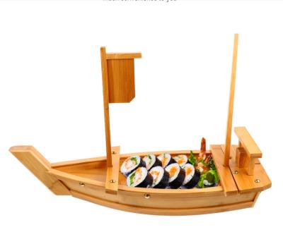 China Japanese Style Sustainable Boat Shaped Bamboo Sushi Rice Sushi Boat For Party for sale