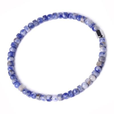 China CLASSIC Multicolor Gemstone Bracelets Women Lazarus Bracelet Amethyst Yoga Crystal AiQi Stone White Pine Lazulite Bracelet for sale