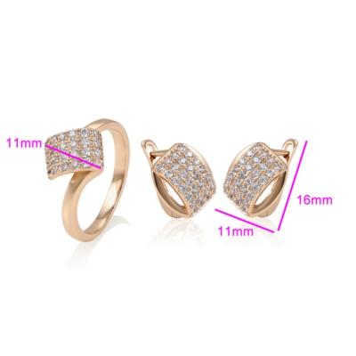 China 2022 Newest Simple Vintage AiQi Fashion Design With Stone Earring And Ring Set For Women for sale