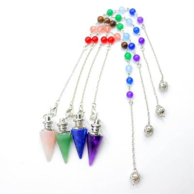 China Wholesale AiQi CLASSIC Stone Ling Pendulum Cone Natural Crystal Pendant for sale