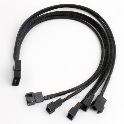 China 4pin Molex Fan Splitter Cable 5 Way Computer Fan 1 to 4Pin 3Pin PMW 12V PC Case Fan Splitter Cable Adapter for sale