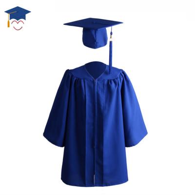 China PHOEBEE Hotsale Royal Blue Matte School Kids Graduation Gown and Hat for sale