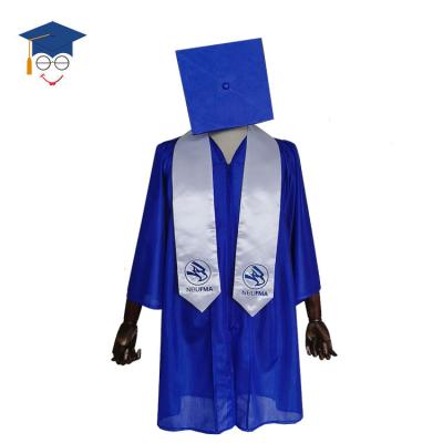 China Royal Blue Shiny High School Graduation Dresses and Hats for sale