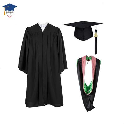 China Fluted School Wholesale US Bachelor's Graduation Gown And Hat With Cowl for sale