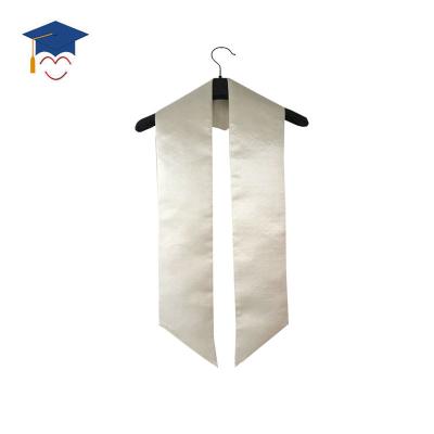 China Hot Sale School White Satin Graduation Stoles for sale