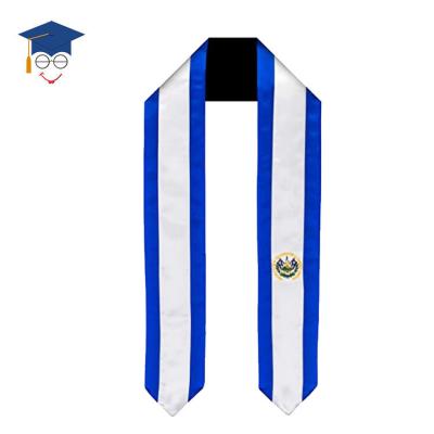 China School El Salvador Flag Graduation Sash Sublimation Stole for sale