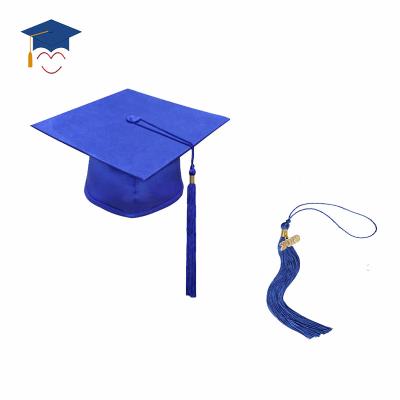 China Matte Royal Blue Graduation Hat School Graduation Cap for sale