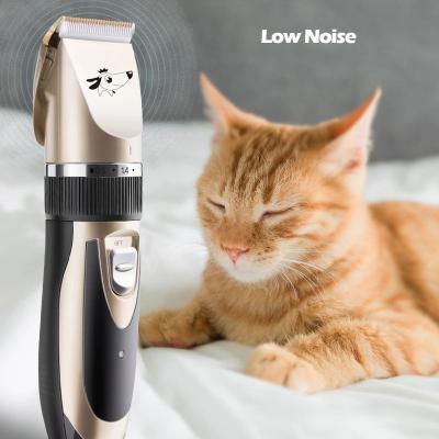 China Pet 2021 Hot Selling Amazon Dog Hair Trimmer Professional USB Rechargeable Low Noise High Quality Viable Grooming Tool Professional Clippers for sale