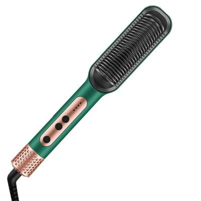 China Nondisposable Professional Private Electric Quick Hair Straightener Brush Hot Air Brush Pick Hot Air Iron Comb One Step Hair Dryer Airbrush for sale