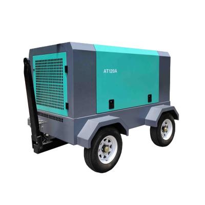 China China Low Price Construction Air Compressor Manufacturer Lubricated Portable Screw Compressor for sale