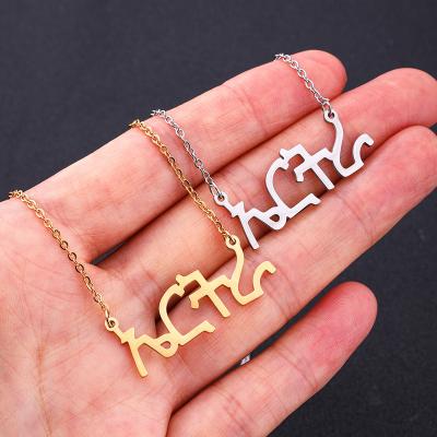 China FASHIONABLE Stainless Steel Eritrea Map Amhara Map Necklace Pendant Jewelry YJ22NL37-1 for sale