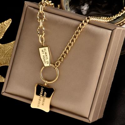 China TRENDY Valentine's Day “ALLING IN LOVE FOR TRUE” Women Girl Necklace Gift for sale