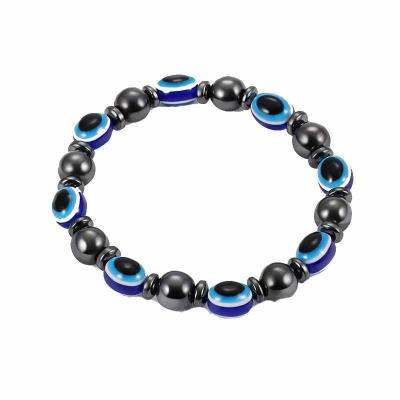 China CLASSIC Handmade Healing Magnetic Hematite Bead Gallstone Jewelry Black Bracelets Bangles for sale