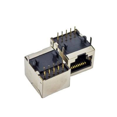 China PCB Connector 5601 RJ50 Shielded 10P10C Tab Down Side Entry Modular Jack for sale